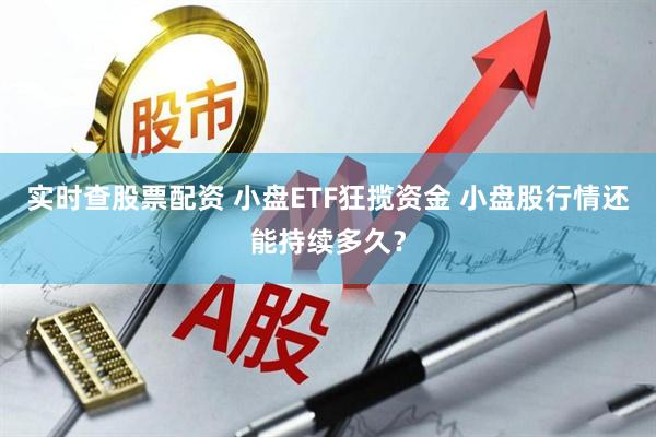 实时查股票配资 小盘ETF狂揽资金 小盘股行情还能持续多久？